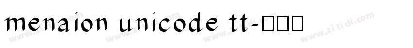 menaion unicode tt字体转换